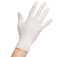 Noble Products Large Powdered Disposable Latex Gloves for Foodservice -  Case of 1000 (10 Boxes of 100)